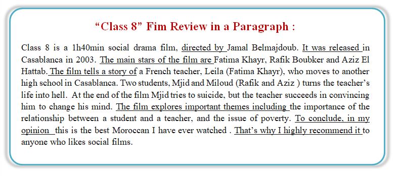 writing about film review