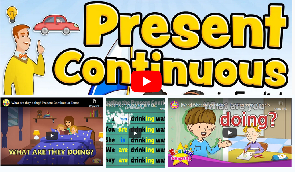 Watch Learn Sing Present Continuous Tense Moroccoenglish